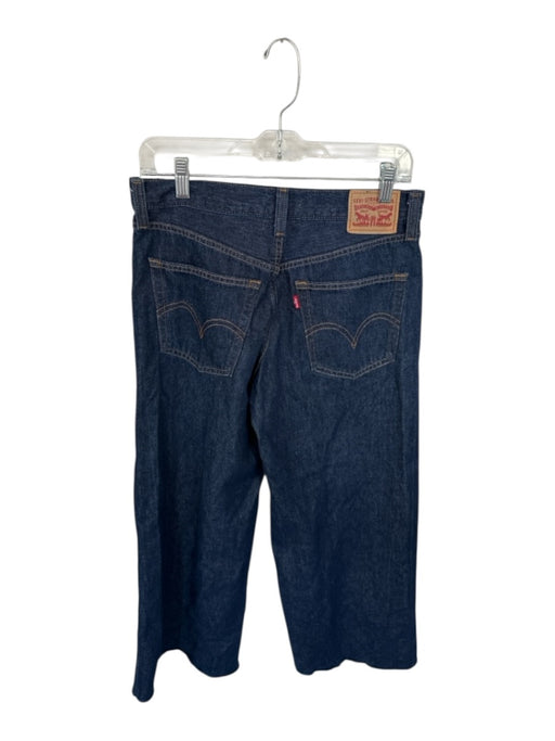 Levi Size 27 Dark Wash Denim Cotton Wide Leg Dark Wash Zipper Jeans Dark Wash / 27