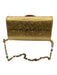 Saks Fifth Ave Gold Metal Chain Strap Beaded Mirror Attachment Bag Gold / S