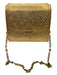 Saks Fifth Ave Gold Metal Chain Strap Beaded Mirror Attachment Bag Gold / S