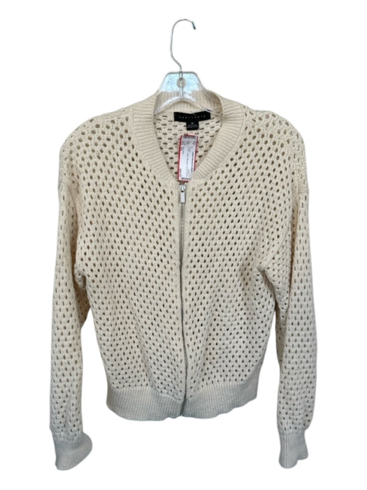 Sanctuary Size XS Cream Cotton Macrame Full ZIp Jacket Cream / XS