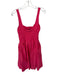 By Anthropologie Size SP Magenta Cotton Gold Zipper Smocked Waist Dress Magenta / SP