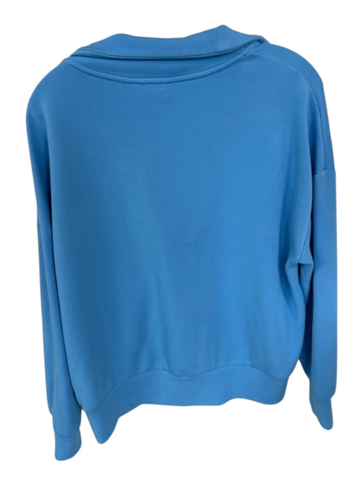 Varley Size XS Cornflower Blue Viscose Blend Quarter Zip Panel Detail Top Cornflower Blue / XS