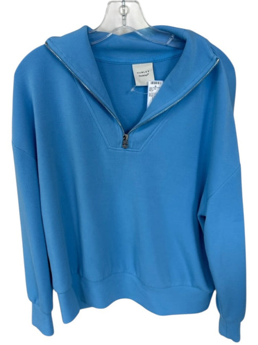 Varley Size XS Cornflower Blue Viscose Blend Quarter Zip Panel Detail Top Cornflower Blue / XS