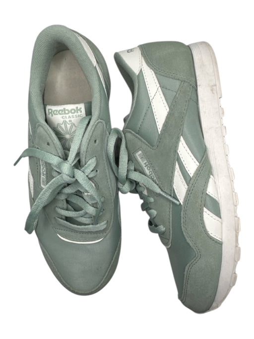 Reebok Shoe Size 8.5 Sage Green & White Suede & Leather Athletic Sneakers Sage Green & White / 8.5