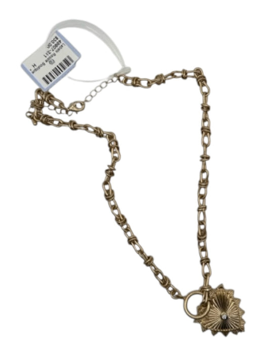 Gold Metal Chain Heart Pendant Necklace Gold