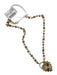 Gold Metal Chain Heart Pendant Necklace Gold