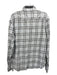 Faherty Size L Gray & White Cotton Blend Plaid Button Down Long Sleeve Shirt L