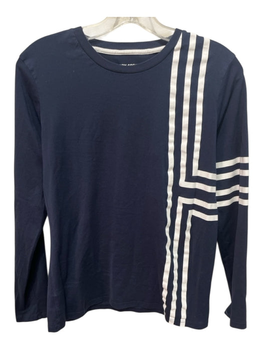 Tory Sport Size S Navy Blue & White Cotton Striped Band Long Sleeve Top Navy Blue & White / S