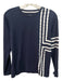 Tory Sport Size S Navy Blue & White Cotton Striped Band Long Sleeve Top Navy Blue & White / S