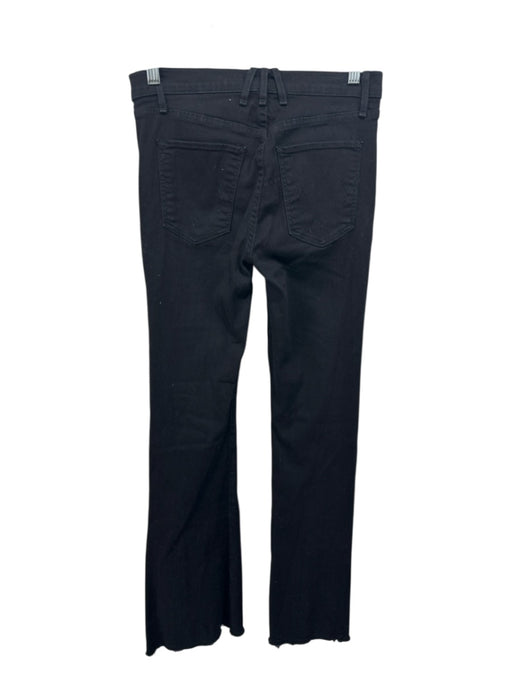 McGuire Size 25 Black Cotton Denim Low Rise Zip Fly Flare Jeans Black / 25