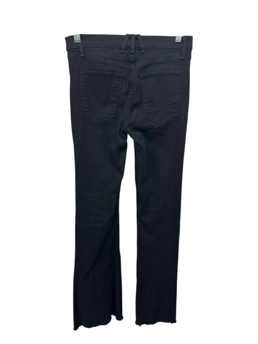 McGuire Size 25 Black Cotton Denim Low Rise Zip Fly Flare Jeans Black / 25