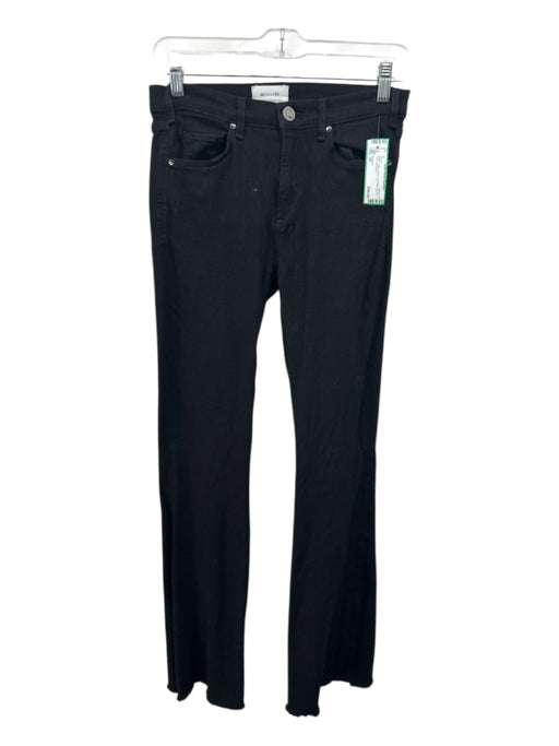McGuire Size 25 Black Cotton Denim Low Rise Zip Fly Flare Jeans Black / 25