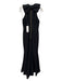 Rebecca Vallance Size 6 Black Polyester Sleeveless Back Zip Bow Detail Gown Black / 6