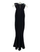 Rebecca Vallance Size 6 Black Polyester Sleeveless Back Zip Bow Detail Gown Black / 6