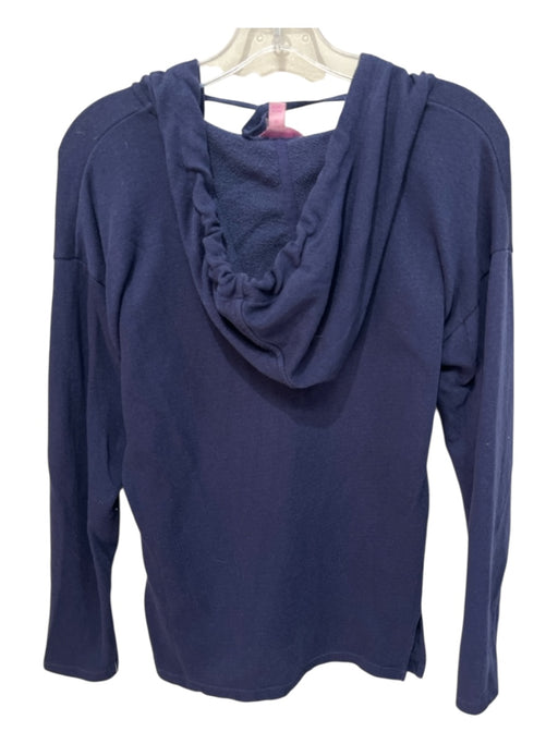 Lilly Pulitzer Size M Navy Blue Polyester Blend Pullover U Neck Hoodie Top Navy Blue / M