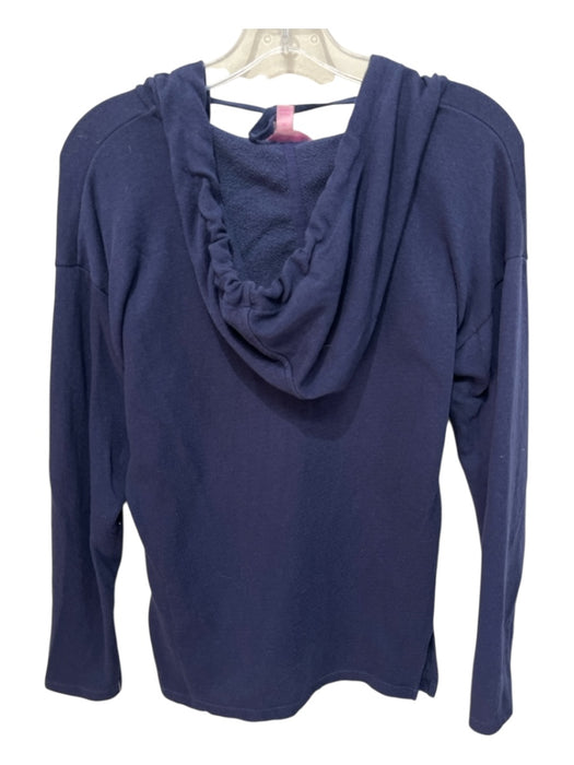 Lilly Pulitzer Size M Navy Blue Polyester Blend Pullover U Neck Hoodie Top Navy Blue / M