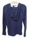 Lilly Pulitzer Size M Navy Blue Polyester Blend Pullover U Neck Hoodie Top Navy Blue / M