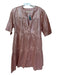 XiRENA Size M Mauve Pink Cotton Blend Short Sleeve Metallic Dress Mauve Pink / M