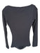 OGL Size S Charcoal Viscose Blend gathered side Long Sleeve Top Charcoal / S