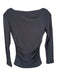 OGL Size S Charcoal Viscose Blend gathered side Long Sleeve Top Charcoal / S