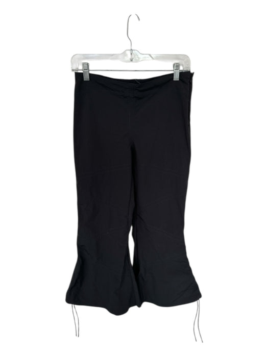 Silence & Noise Size 4 Black Nylon Side Zip Flare Athletic Pants Black / 4