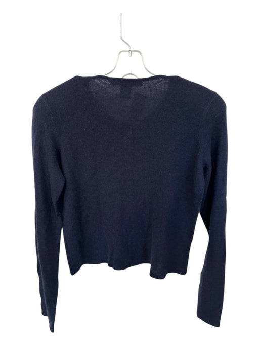 Ralph Lauren Black Size L Navy Cahsmere Shoulder Pads Buttons Sweater Navy / L