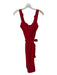 AS by DF Size S Red Suede Sleeveless Back Zip Belted Dress Red / S