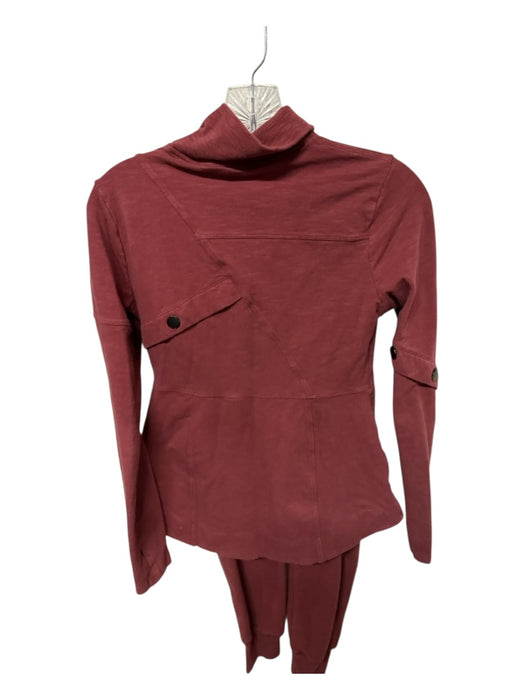 Cabi Size XS Maroon Cotton Half Zip Jogger Athletic Pant Set Maroon / XS