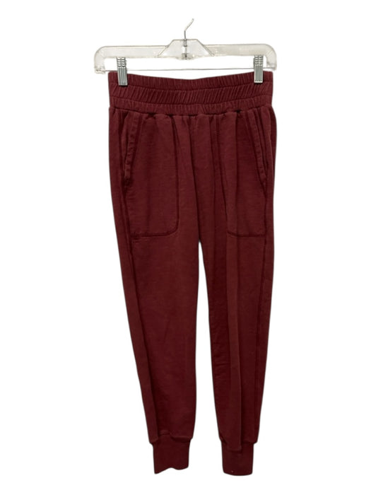 Cabi Size XS Maroon Cotton Half Zip Jogger Athletic Pant Set Maroon / XS