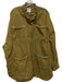 Seventy + Mochi Size M/L Olive Green & White Print Cotton Ruffle Collar Coat Olive Green & White Print / M/L