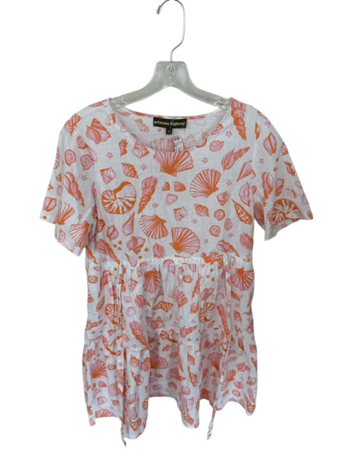 Princess Highway Size S Orange & Pink Cotton Short Sleeve Seashells Dress Orange & Pink / S