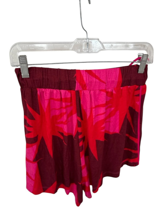 Crosby Size XS Maroon & Pink Viscose Drawstring Star Shorts Maroon & Pink / XS