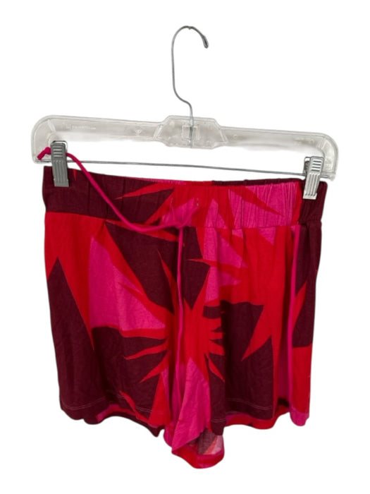 Crosby Size XS Maroon & Pink Viscose Drawstring Star Shorts Maroon & Pink / XS