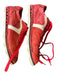 A.S. 98 Shoe Size 38 Red & White Leather Perforated Athletic Sneakers Red & White / 38