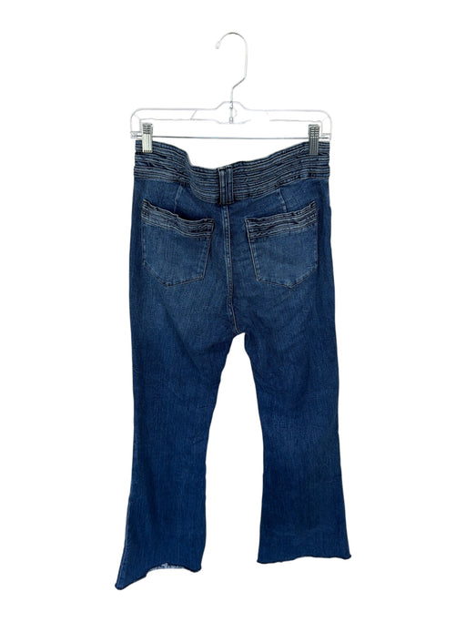 Frame Size 29 Dark Wash Cotton Blend High Waist Flare Raw Hem Jeans Dark Wash / 29