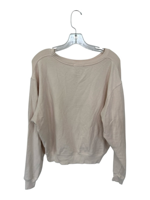 CHRLDR Size S Peach Pima Cotton Stretch Lightning Bolt Crew Neck Sweatshirt Peach / S
