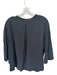 Tibi Size Est xl Black Silk 3/4 Sleeve Button Down Crop Back Pleat Blouse Black / Est xl