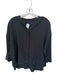 Tibi Size Est xl Black Silk 3/4 Sleeve Button Down Crop Back Pleat Blouse Black / Est xl