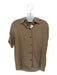 Massimo Dutti Size 2 Golden Beige Viscose Blend Short Sleeve Button Down Blouse Golden Beige / 2