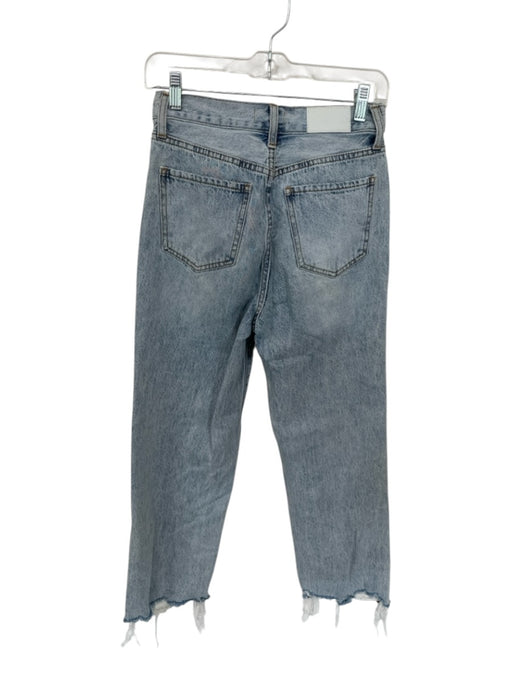 Pistola Size 25 Medium Wash Cotton Denim Button Fly Acid Wash Raw Hem Jeans Medium Wash / 25