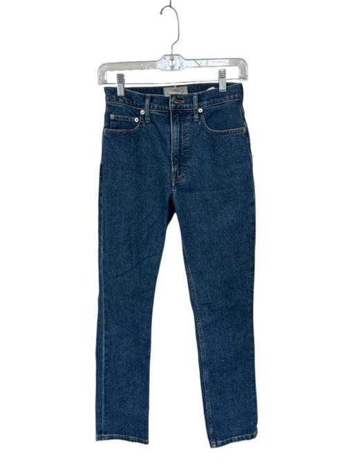 Everlane Size 25 Dark Wash Cotton Denim High Rise Straight Leg Jeans Dark Wash / 25
