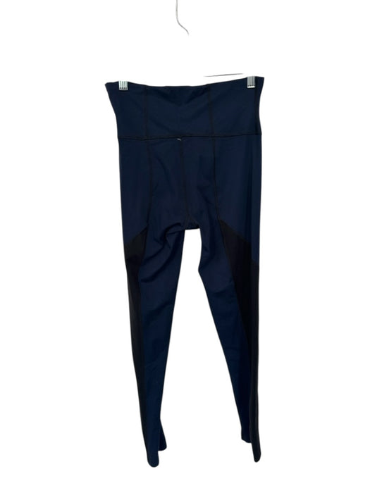 Spanx Size L Navy & Black Stretch High Rise Color Block Athletic Leggings Navy & Black / L