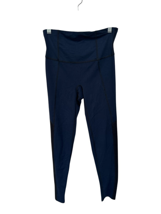 Spanx Size L Navy & Black Stretch High Rise Color Block Athletic Leggings Navy & Black / L