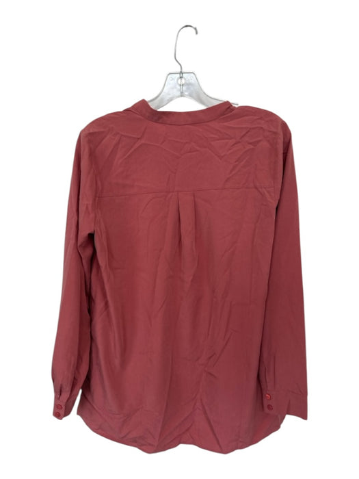 Eileen Fisher Size XS Rose Pink Tencel Blend Long Sleeve Button Up Relaxed Top Rose Pink / XS