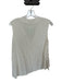 Tibi Size 2 Cream Silk Sleeveless V Neck Ruffle Detail Asymmetric Top Cream / 2