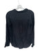 Boden Size 6 Black Silk Button Down Long Sleeve Rounded Collar Top Black / 6
