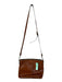 Patricia Nash Brown Leather Crossbody Pockets Zip & Snap Purse Brown