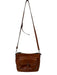 Patricia Nash Brown Leather Crossbody Pockets Zip & Snap Purse Brown
