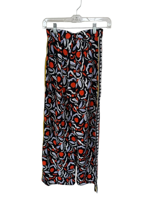 Anthropologie Size 0 Black & Multi Lyocell Elastic Waist Botanical Pants Black & Multi / 0