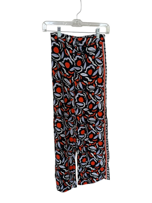 Anthropologie Size 0 Black & Multi Lyocell Elastic Waist Botanical Pants Black & Multi / 0